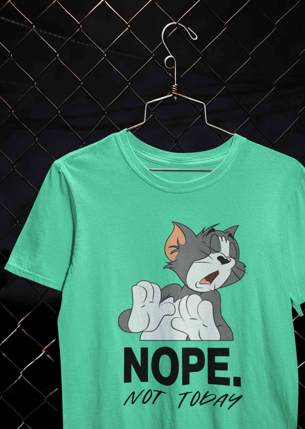 Cute Cartoon Not Today Women Half Sleeves T-shirt- KidsFashionVilla