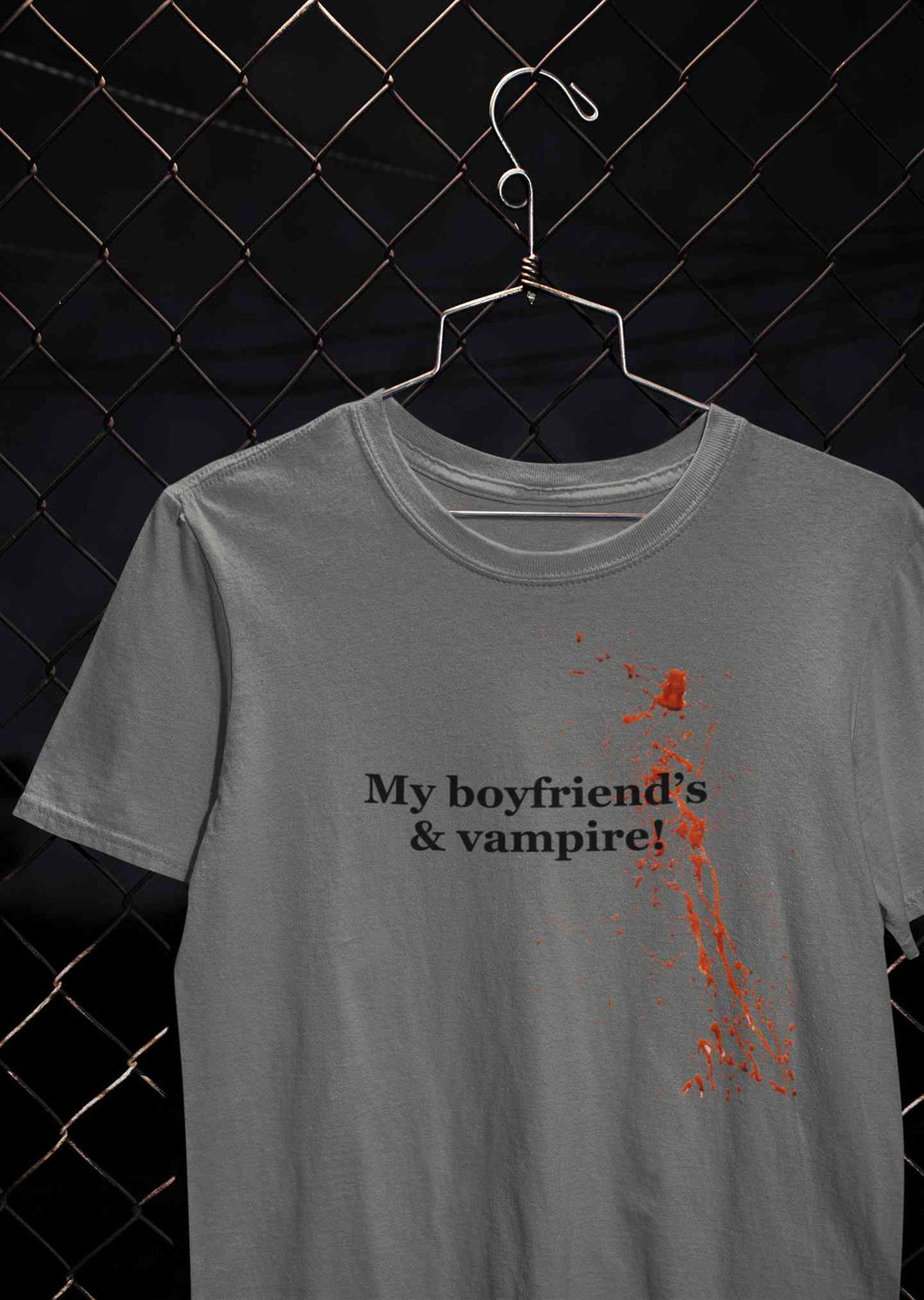 My Boyfriends And Vampire Women Half Sleeves T-shirt- KidsFashionVilla