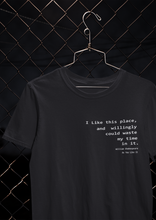 Load image into Gallery viewer, I Like This Place Quotes Women Half Sleeves T-shirt- KidsFashionVilla
