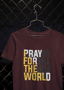Pray For The World Women Half Sleeves T-shirt- KidsFashionVilla