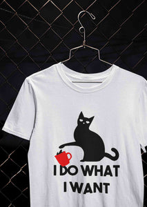 I Do What I Want Women Half Sleeves T-shirt- KidsFashionVilla