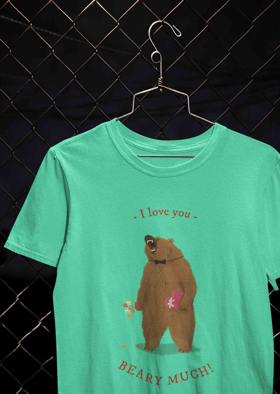 I Love You Beary Much Mens Half Sleeves T-shirt- KidsFashionVilla