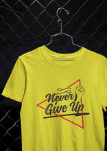 Load image into Gallery viewer, Never Give Up Mens Half Sleeves T-shirt- KidsFashionVilla
