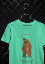 Load image into Gallery viewer, I Love You Beary Much Women Half Sleeves T-shirt- KidsFashionVilla
