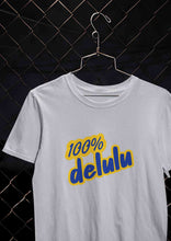 Load image into Gallery viewer, 100% Delulu Women Half Sleeves T-shirt- KidsFashionVilla
