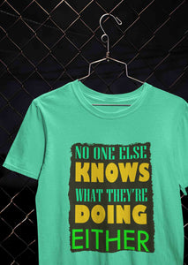 No One Knows Mens Half Sleeves T-shirt- KidsFashionVilla