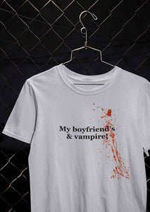 My Boyfriends And Vampire Women Half Sleeves T-shirt- KidsFashionVilla