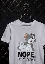 Load image into Gallery viewer, Cute Cartoon Not Today Women Half Sleeves T-shirt- KidsFashionVilla
