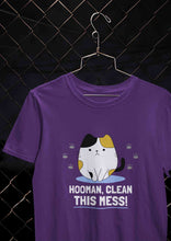 Load image into Gallery viewer, Human Clean This Mess Funny Women Half Sleeves T-shirt- KidsFashionVilla

