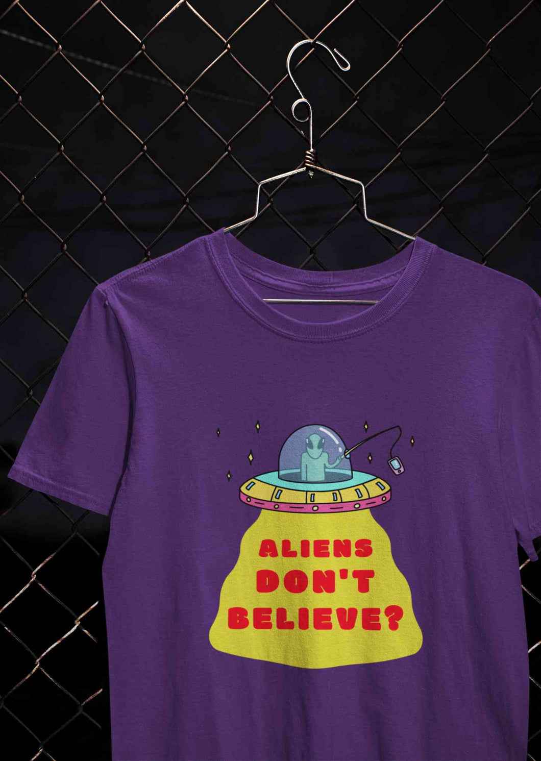 Aliens Do Not Beleive Women Half Sleeves T-shirt- KidsFashionVilla