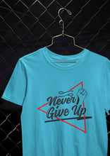 Load image into Gallery viewer, Never Give Up Mens Half Sleeves T-shirt- KidsFashionVilla
