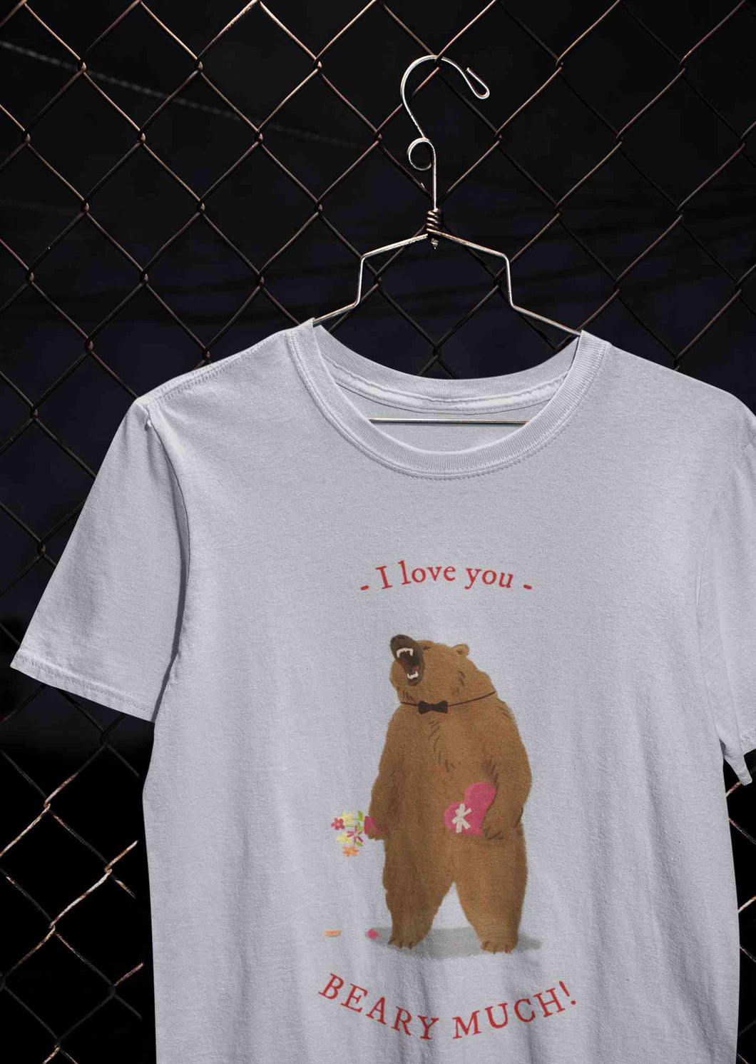 I Love You Beary Much Mens Half Sleeves T-shirt- KidsFashionVilla