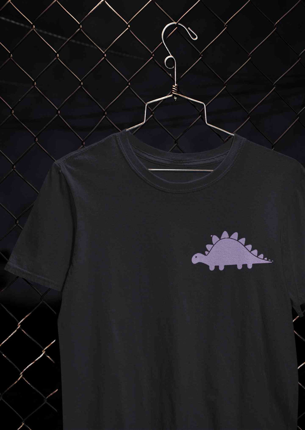 Stegosaurus Pocket Mens Half Sleeves T-shirt- KidsFashionVilla