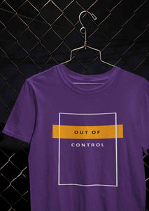 Out Of Control Women Half Sleeves T-shirt- KidsFashionVilla