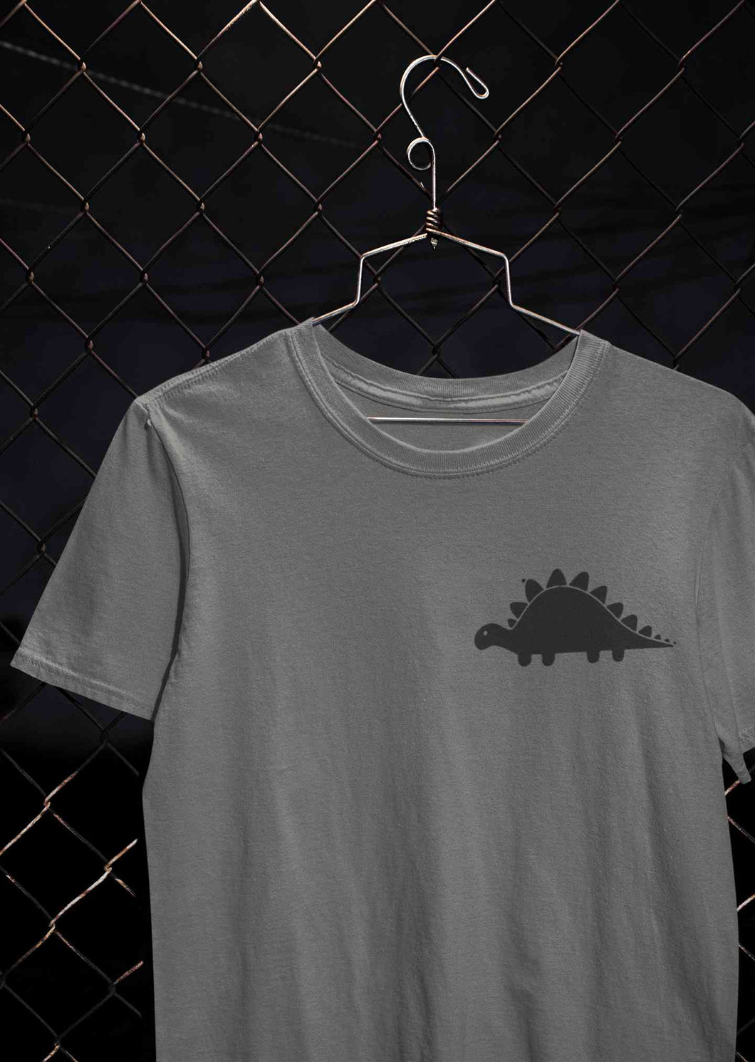 Stegosaurus Pocket Women Half Sleeves T-shirt- KidsFashionVilla