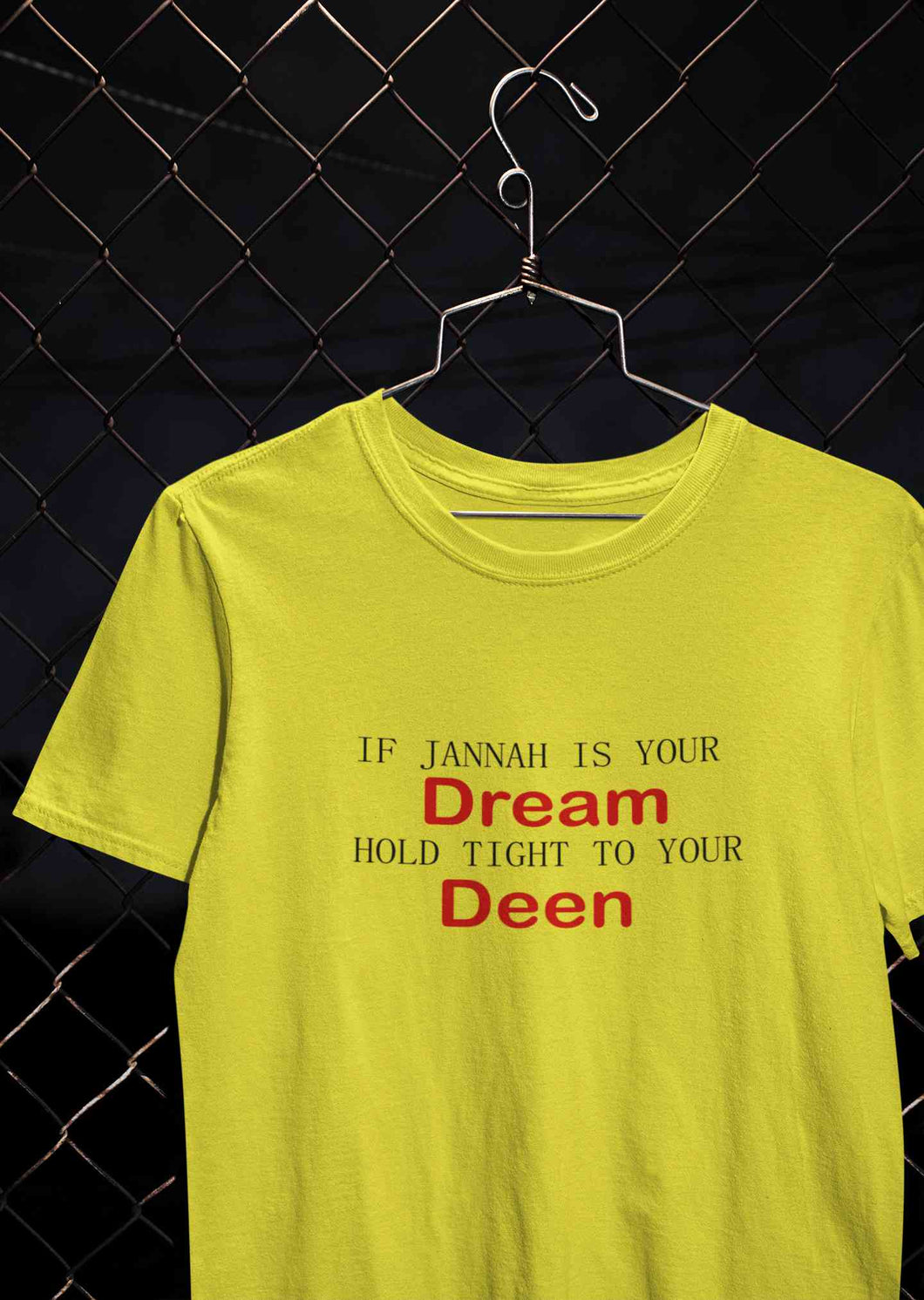Islam Is My Deen Jannah Is My Dream Mens Half Sleeves T-shirt- KidsFashionVilla