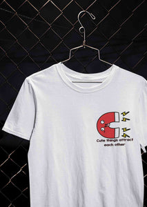 Cute Things Couples Lovey Dovey Half Sleeves T-Shirts -KidsFashionVilla