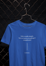 Load image into Gallery viewer, Life Is Really Simple Quotes Women Half Sleeves T-shirt- KidsFashionVilla
