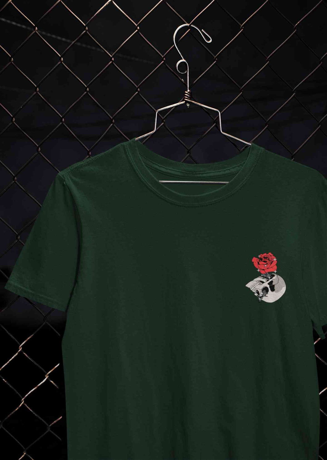 Skull Rose Women Half Sleeves T-shirt- KidsFashionVilla