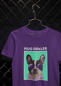 Cute Pug Hug Dealer Women Half Sleeves T-shirt- KidsFashionVilla