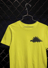 Load image into Gallery viewer, Stegosaurus Pocket Women Half Sleeves T-shirt- KidsFashionVilla
