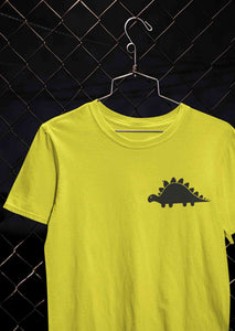 Stegosaurus Pocket Women Half Sleeves T-shirt- KidsFashionVilla