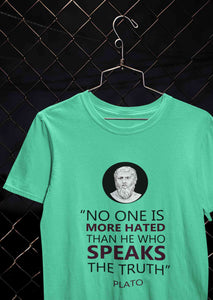 Plato Quote Mens Half Sleeves T-shirt- KidsFashionVilla