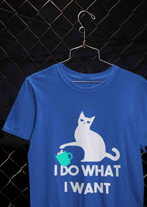 I Do What I Want Women Half Sleeves T-shirt- KidsFashionVilla