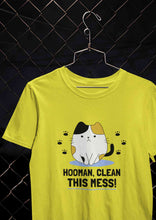 Load image into Gallery viewer, Human Clean This Mess Funny Women Half Sleeves T-shirt- KidsFashionVilla
