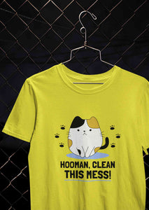 Human Clean This Mess Funny Women Half Sleeves T-shirt- KidsFashionVilla