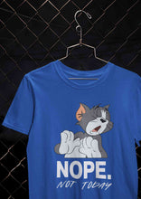 Load image into Gallery viewer, Cute Cartoon Not Today Women Half Sleeves T-shirt- KidsFashionVilla
