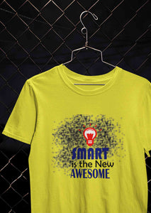 Smart Is Awesome Mens Half Sleeves T-shirt- KidsFashionVilla