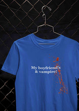 Load image into Gallery viewer, My Boyfriends And Vampire Women Half Sleeves T-shirt- KidsFashionVilla
