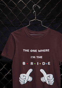 Here Comes The Bride Women Half Sleeves T-shirt- KidsFashionVilla