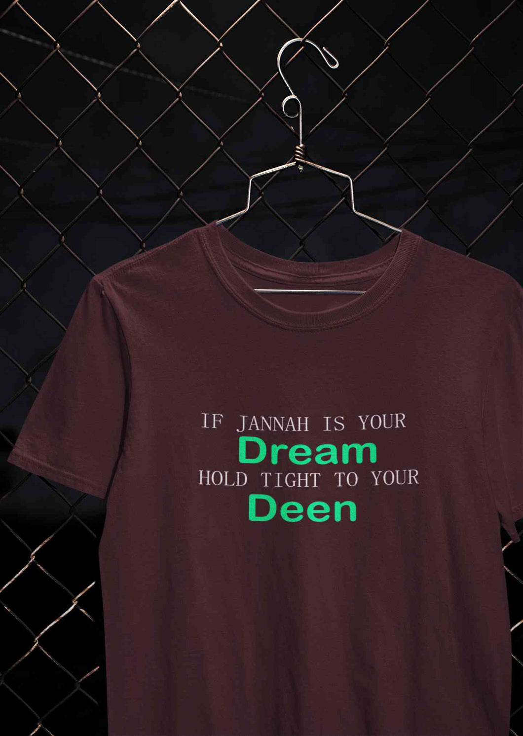 Islam Is My Deen Jannah Is My Dream Mens Half Sleeves T-shirt- KidsFashionVilla
