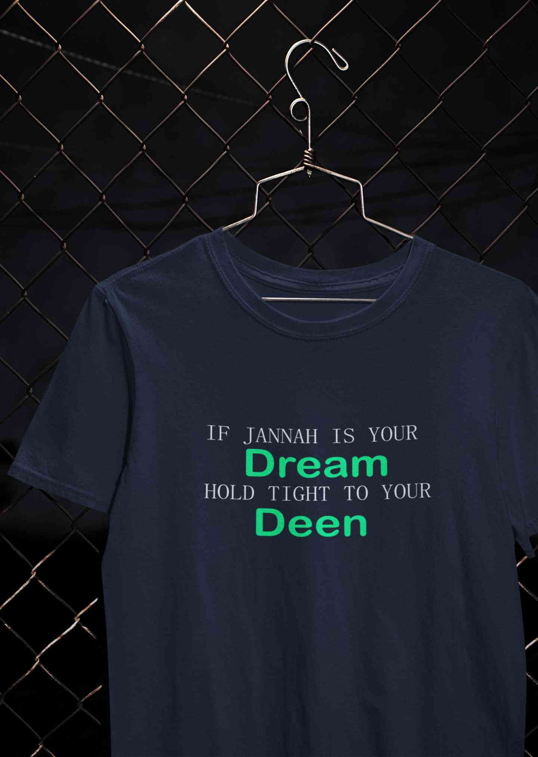 Islam Is My Deen Jannah Is My Dream Mens Half Sleeves T-shirt- KidsFashionVilla