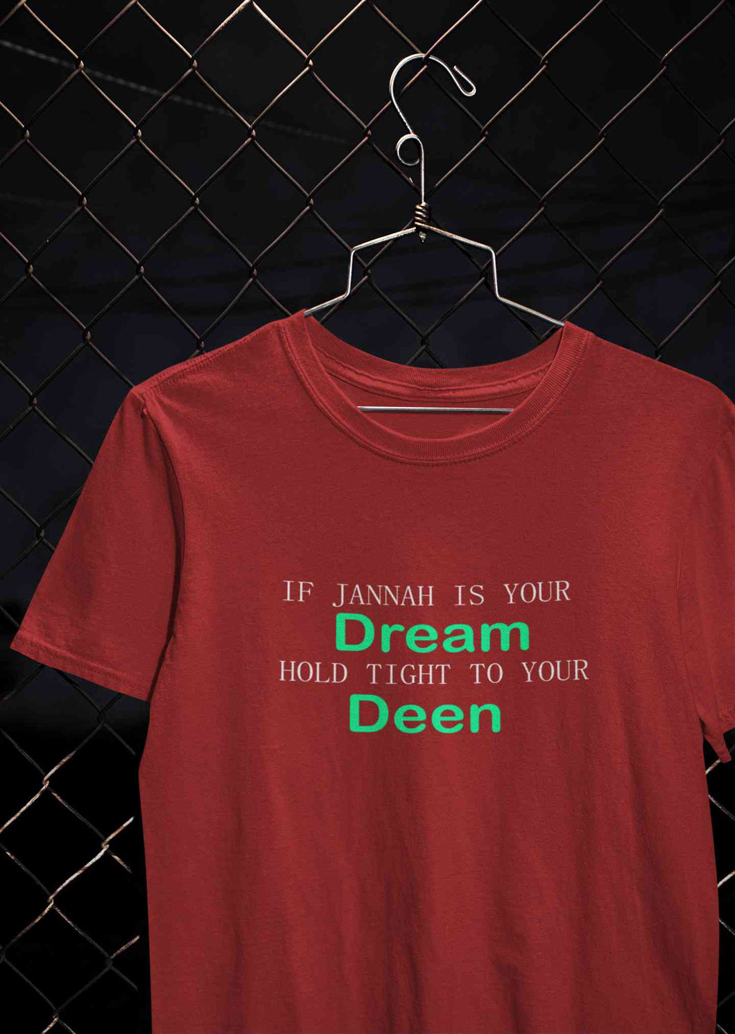 Islam Is My Deen Jannah Is My Dream Mens Half Sleeves T-shirt- KidsFashionVilla