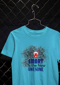 Smart Is Awesome Mens Half Sleeves T-shirt- KidsFashionVilla