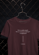 Load image into Gallery viewer, Life Is Really Simple Quotes Women Half Sleeves T-shirt- KidsFashionVilla
