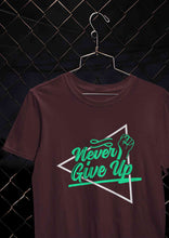 Load image into Gallery viewer, Never Give Up Mens Half Sleeves T-shirt- KidsFashionVilla
