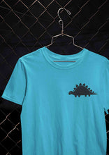 Load image into Gallery viewer, Stegosaurus Pocket Women Half Sleeves T-shirt- KidsFashionVilla
