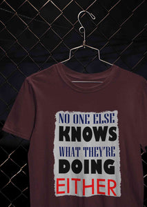 No One Knows Mens Half Sleeves T-shirt- KidsFashionVilla