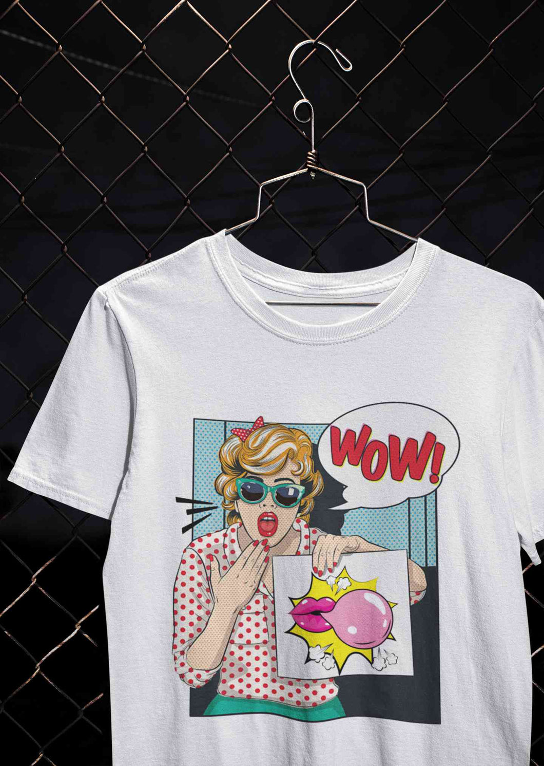 Suprised Pop Art  Cartoon Women Half Sleeves T-shirt- KidsFashionVilla