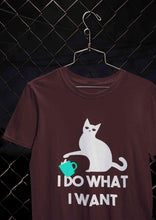 Load image into Gallery viewer, I Do What I Want Women Half Sleeves T-shirt- KidsFashionVilla
