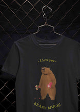 Load image into Gallery viewer, I Love You Beary Much Mens Half Sleeves T-shirt- KidsFashionVilla
