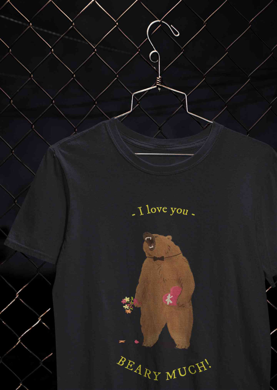 I Love You Beary Much Mens Half Sleeves T-shirt- KidsFashionVilla