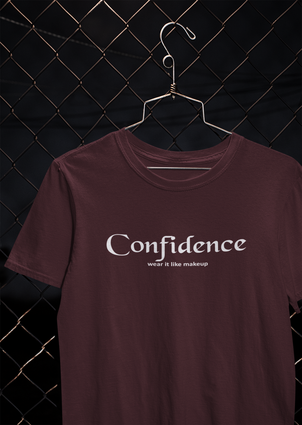 Confidence Wear It Like Makeup Quotes Women Half Sleeves T-shirt- KidsFashionVilla