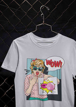 Load image into Gallery viewer, Suprised Pop Art  Cartoon Women Half Sleeves T-shirt- KidsFashionVilla
