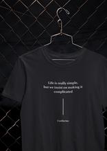 Load image into Gallery viewer, Life Is Really Simple Quotes Women Half Sleeves T-shirt- KidsFashionVilla
