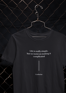 Life Is Really Simple Quotes Women Half Sleeves T-shirt- KidsFashionVilla